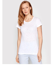 Bluzka T-Shirt 3TNHL11A2 Biały Regular Fit - modivo.pl Sisley