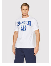 T-shirt - koszulka męska T-Shirt USA 36 BLUH02467 006270 Biały Regular Fit - modivo.pl Blauer