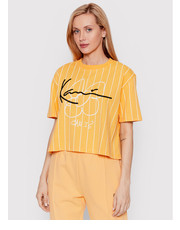 Bluzka T-Shirt Signature Pinstripe 6130383 Pomarańczowy Relaxed Fit - modivo.pl Karl Kani