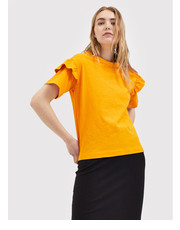 Bluzka T-Shirt Rylie 16079837 Pomarańczowy Regular Fit - modivo.pl Selected Femme