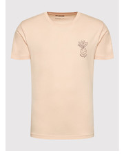 T-shirt - koszulka męska T-Shirt Brock 16084690 Różowy Regular Fit - modivo.pl Selected Homme