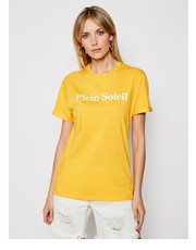 Bluzka T-Shirt Unisex Plein Soleil 2020-DRV-003_YEL Żółty Relaxed Fit - modivo.pl Drivemebikini