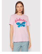 Bluzka T-Shirt Suvi 59710527 Różowy Regular Fit - modivo.pl Weekend Max Mara