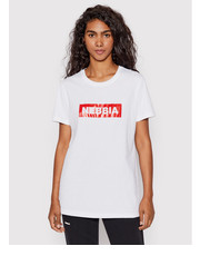 Bluzka T-Shirt 592 Biały Regular Fit - modivo.pl Nebbia