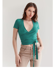 Bluzka Bluzka Dominica Wrap Zielony Skinny Fit - modivo.pl Americanos