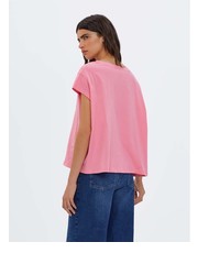 Bluzka T-Shirt Houston Różowy Relaxed Fit - modivo.pl Americanos