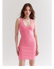 Sukienka Sukienka dzianinowa Barbados Różowy Skinny Fit - modivo.pl Americanos