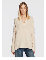 Sweter Sweter Valmy We Amour KWSW01443 Beżowy Relaxed Fit - modivo.pl Zadig&Voltaire