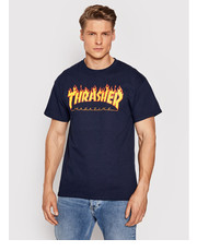 T-shirt - koszulka męska T-Shirt Flame Granatowy Regular Fit - modivo.pl Thrasher
