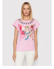 Bluzka T-Shirt RA2237-J0176 Różowy Relaxed Fit - modivo.pl Blugirl Blumarine