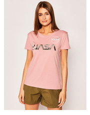 Bluzka T-Shirt Nasa Pm 198053 Różowy Regular Fit - modivo.pl Alpha Industries