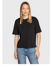 Bluzka T-Shirt Basic 10469 Czarny Regular Fit - modivo.pl Gina Tricot