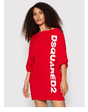 Sukienka Sukienka codzienna D6A253260 Czerwony Regular Fit - modivo.pl Dsquared2 Underwear