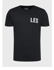 T-shirt - koszulka męska T-Shirt LF2243010700 Czarny Regular Fit - modivo.pl Les Hommes