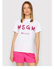 Bluzka T-Shirt 3241MDM510 227298 Biały Regular Fit - modivo.pl Msgm