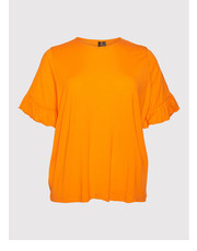 Bluzka Bluzka Ana 10263880 Pomarańczowy Regular Fit - modivo.pl Vero Moda Curve