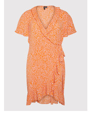 Sukienka Sukienka letnia Delilah 10263905 Pomarańczowy Regular Fit - modivo.pl Vero Moda Curve