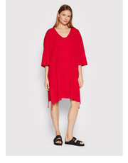 Sukienka Sukienka letnia Paglie 32210328 Czerwony Oversize - modivo.pl Max Mara Beachwear