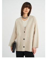 Sweter InWear Kardigan Jumo Blazer 30107528 Beżowy Oversize - modivo.pl Inwear