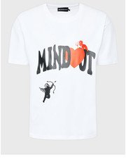 Bluzka T-Shirt Unisex Heart Biały Oversize - modivo.pl Mindout