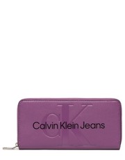 Portfel Duży Portfel Damski Sculpted Zip Around Mono K60K610358 Fioletowy - modivo.pl Calvin Klein Jeans