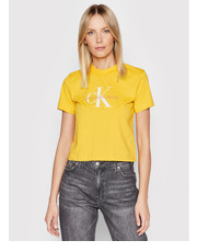 Bluzka T-Shirt J20J218852 Żółty Slim Fit - modivo.pl Calvin Klein Jeans