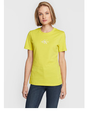 Bluzka T-Shirt J20J219135 Żółty Slim Fit - modivo.pl Calvin Klein Jeans