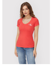 Bluzka T-Shirt J20J217932 Czerwony Slim Fit - modivo.pl Calvin Klein Jeans