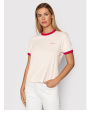 Bluzka T-Shirt Ringer W7S0DRP38 Różowy Regular Fit - modivo.pl Wrangler