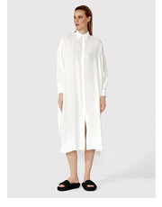 Sukienka Simple Sukienka koszulowa SUD017 Biały Relaxed Fit - modivo.pl SIMPLE