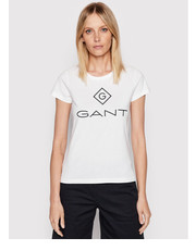 Bluzka T-Shirt 4200396 Biały Regular Fit - modivo.pl Gant