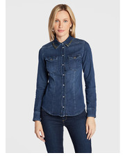 Koszula Koszula jeansowa UF2048 D4051 Niebieski Slim Fit - modivo.pl Liu Jo