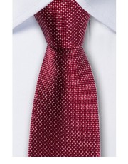 krawat Czerwony krawat w drobne białe kropki KR1436 - yoos.pl