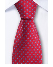 krawat Czerwony krawat w drobny wzór 1251 - yoos.pl