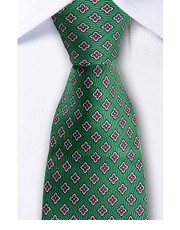 krawat Jedwabny krawat w kolorze zieleni 1337 - yoos.pl