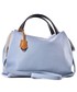 Shopper bag Laza Damska torba ze skóry niebieska