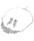 Komplet biżuterii Colibra Komplet naszyjnik kolczyki srebro kryształki kwiaty