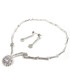 Komplet biżuterii Colibra Komplet naszyjnik kolczyki srebro kryształki kwiat