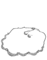 komplet biżuterii Komplet naszyjnik kolczyki srebro kryształki - Missebo.pl