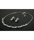 Komplet biżuterii Colibra Komplet naszyjnik kolczyki srebro kryształki koła