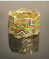Bransoletka Colibra Bransoletka szeroka, złota, aztecki wzór