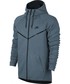 Bluza męska Nike Bluza  Sportswear Tech Fleece Windrunner Hoodie niebieskie 805144-055