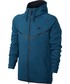 Bluza męska Nike Bluza  Sportswear Tech Fleece Windrunner Hoodie niebieskie 805144-457