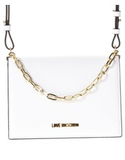torebka White Moschino bag with gold chain - motiveandmore.pl
