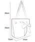 Shopper bag EVANGARDA Płócienna torba na zakupy z ozdobną kokardą WHITE & COFFEE
