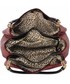 Torebka EVANGARDA Bordowa lakierowana torebka na ramię skóra węża