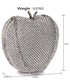 Torebka EVANGARDA Zjawiskowa torebka wizytowa w kształcie jabłka srebrna