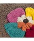 Czapka EVANGARDA Fantazyjna czapka damska z dużym kolorowym kwiatem musztardowa