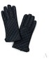 Rękawiczki EVANGARDA Pikowane czarne rękawiczki damskie w stylu GLAMOUR