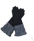 Rękawiczki EVANGARDA Oryginalne rękawiczki damskie z ortalionową wstawką czarno-stalowe